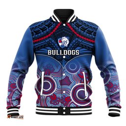 Bulldogs Football Baseball Jacket Doggies Aboriginal Mix Polynesian Pattern