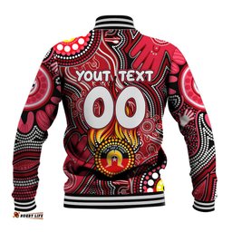 Personalised NAIDOC Week 2024 St Kilda Saints Baseball Jacket Australian Aboriginal Hand Painting DT02