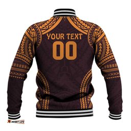 Custom Broncos Rugby Baseball Jacket With Polynesian Style