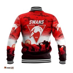 Sydney Swans ANZAC Baseball Jacket Simple Style