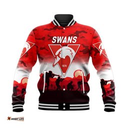 Sydney Swans ANZAC Baseball Jacket Simple Style