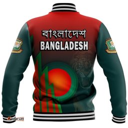 Bangladesh Bangla Tigers Cricket Baseball Jacket Tigers and Bangladesh Flag