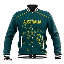 Custom Australia Rugby Baseball Jacket Proud of Aussie Kangaroo