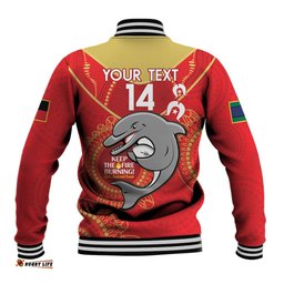 Custom NRL Dolphins NAIDOC Week Baseball Jacket Keep The Fire Burning Indigenous Art