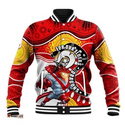 Dragons Mascot NRL Baseball Jacket NAIDOC