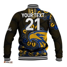 Custom Personalised AFL West Coast Eagles 1986 Aboriginal Baseball Jacket