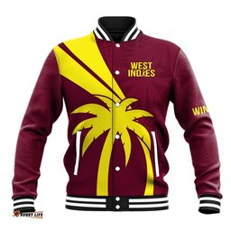 Custom West Indies Cricket Baseball Jacket Go Windies Sporty Version