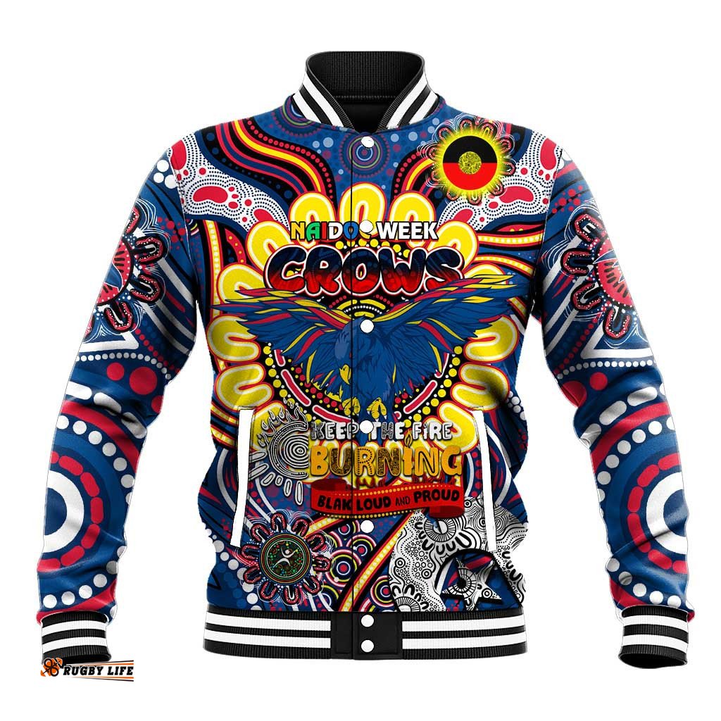 Custom Adelaide Crows NAIDOC Week 2024 Baseball Jacket Mascot Football DT02