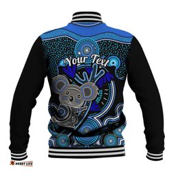 Personalised Australian Astrology Baseball Jacket Aboriginal Koala Zodiac Sign