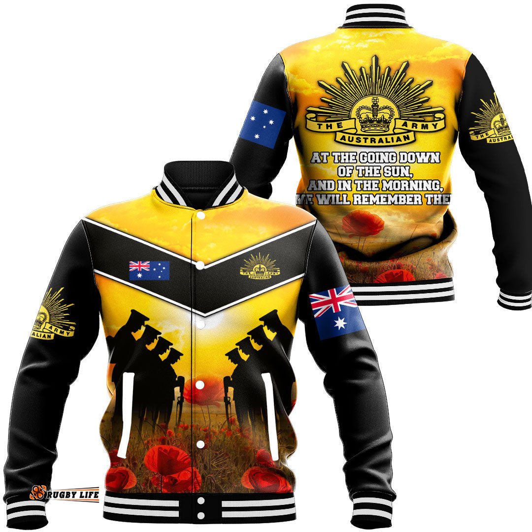 Vibe Hoodie Clothing - Australia Standing Guard Anzac Day Baseball Jacket