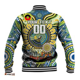 Custom NAIDOC Week 2024 Eels Baseball Jacket Mascot Rugby DT02
