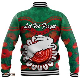 Rabbitohs Rugby ANZAC Baseball Jacket Camouflage Poppy