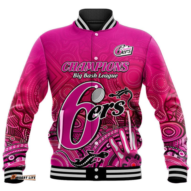Sydney Sixers Champions Baseball Jacket Lizard Indigenous Aboriginal