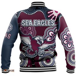 Sea Eagles Rugby Baseball Jacket Simple Aboriginal 1946