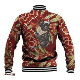 Australia Santa Koala Baseball Jacket Aboriginal Style