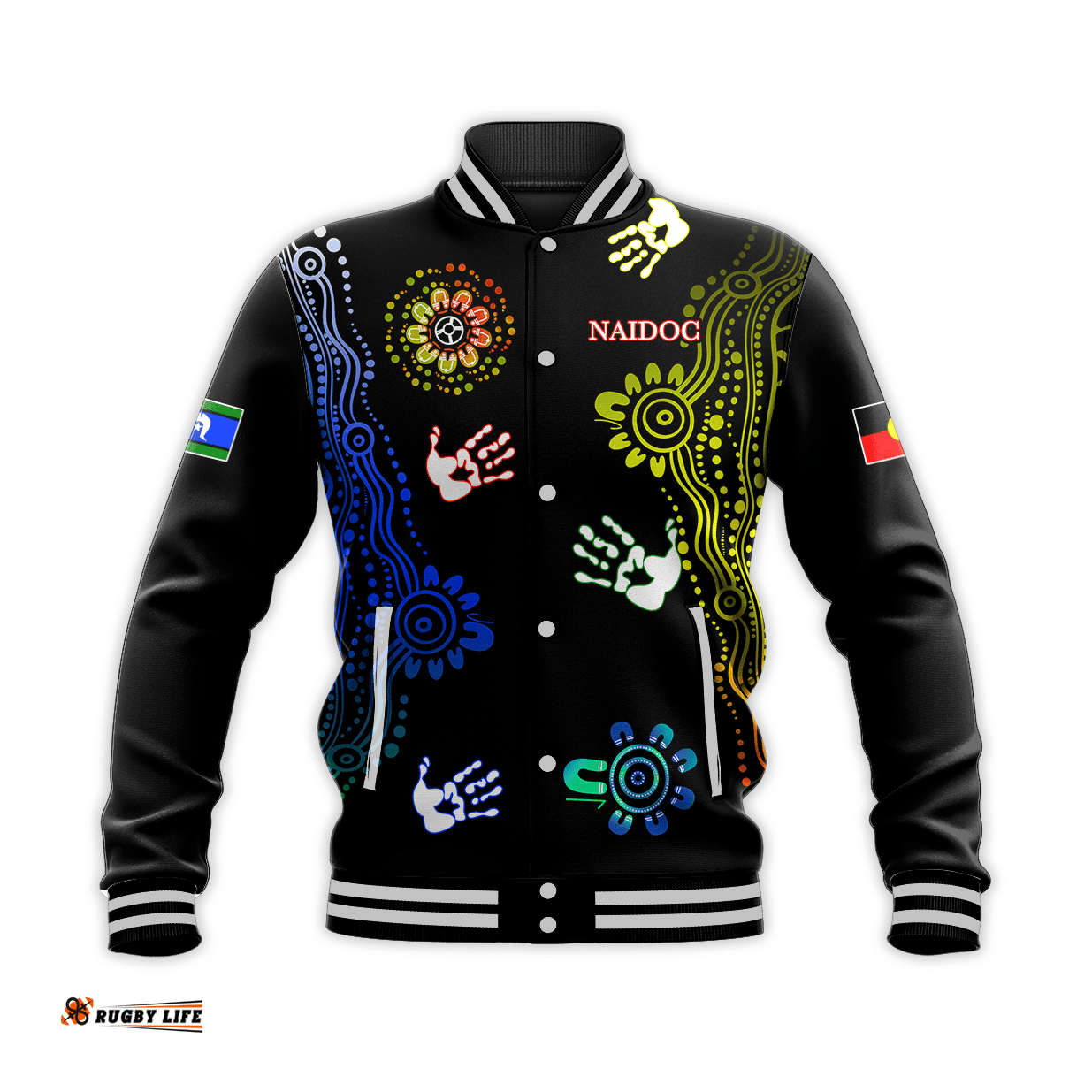Naidoc Week Baseball Jacket Brave New - Heal Country