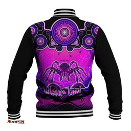 Personalised Australia Scorpio Tarantulas Spider Zodiac Baseball Jacket Auz Astrology Aboriginal - Magenta