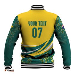Australia 2024 Olympics Custom Baseball Jacket Rise of the Roos Aborignal Style
