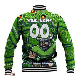 Custom Australia NAIDOC Week 2024 Baseball Jacket Canberra Raiders Mascot Keep The Fire Burning DT02
