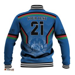 Custom Afghanistan Cricket Baseball Jacket Afghan Coat Of Arm with Special Flag
