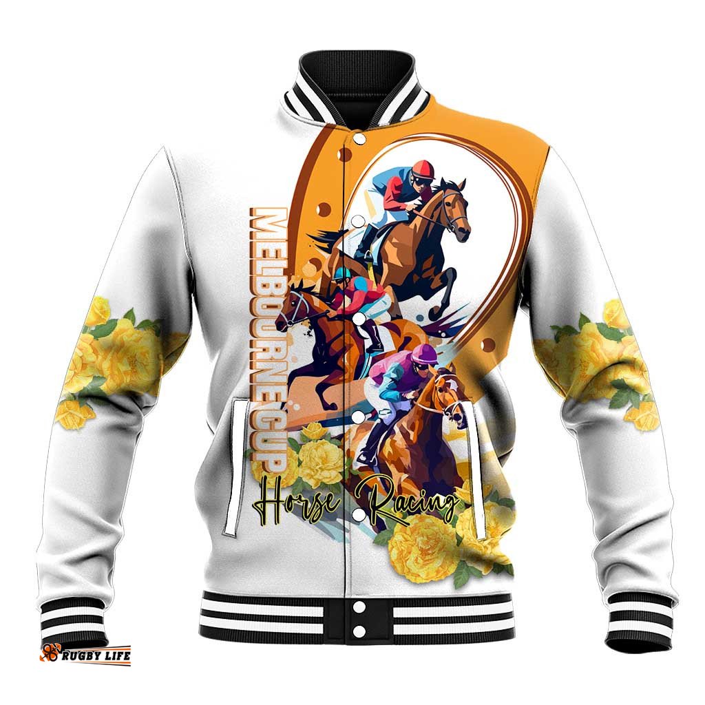 Melbourne Cup Australia Baseball Jacket Horse Racing Happy 164th Anniversary