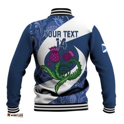 Custom Scotland Rugby Baseball Jacket 2024 Go Champions Scottish Thistles