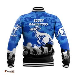 South Alice Football Club Kangaroos ANZAC Baseball Jacket Simple Style