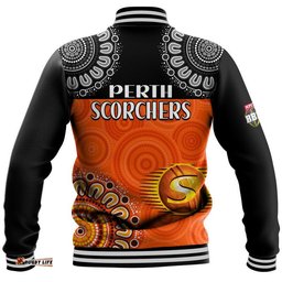 Perth Scorchers Cricket Baseball Jacket Aboriginal Double Boomerang