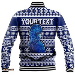 Custom Personalised Australian Cockatoo Christmas Vibe With Aboriginal Dot Painting Style Baseball Jacket