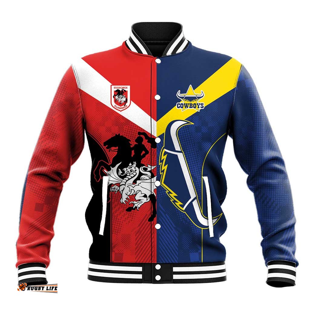 Custom Dragons-Cowboys Combine Storm-Warriors Baseball Jacket Sport Style Version 02