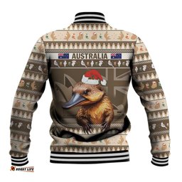 Aussie Platypus Baseball Jacket Merry Christmas