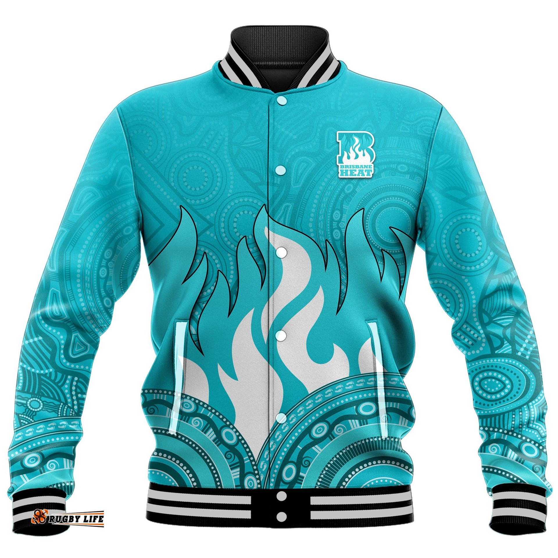 Brisbane Heat Indigenous Aboriginal Arts Baseball Jacket
