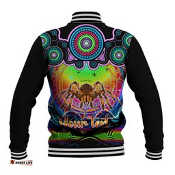 Personalised Australia Scorpio Tarantulas Spider Zodiac Baseball Jacket Auz Astrology Aboriginal - Rainbow