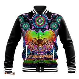 Personalised Australia Scorpio Tarantulas Spider Zodiac Baseball Jacket Auz Astrology Aboriginal - Rainbow