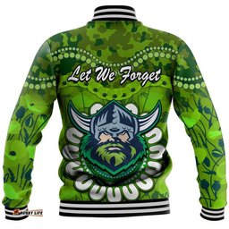Raiders Rugby ANZAC Baseball Jacket Camouflage Poppy