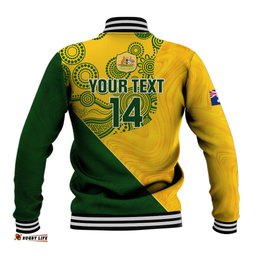 Custom Matildas Soccer Baseball Jacket Australian Indigenous National Color