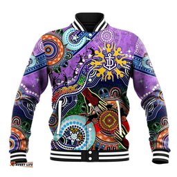 Custom NAIDOC Week 2024 Fremantle Dockers Freo Baseball Jacket Australia Aboriginal Dot Painting DT02