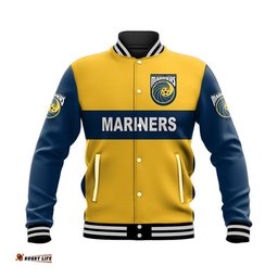 Custom Personalised Central Coast Mariners Baseball Jacket Soccer Club Original Style - Gold
