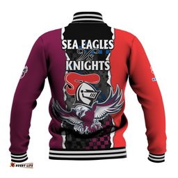 NRL Combine Knights Sea Eagles Baseball Jacket Sporty Style