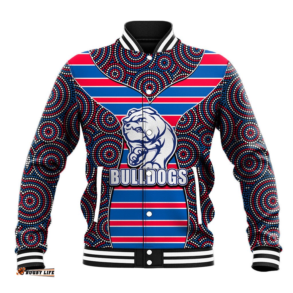 AFL - Bulldogs Baseball Jacket Mix Dot Aboriginal