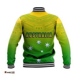 Cricket Australia Indigenous Aboriginal Baseball Jacket Boomerang Dot Painting Style