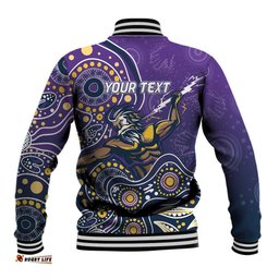 Personalised Storm Rugby Aboriginal Baseball Jacket 2024 GO Storms