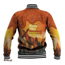 Australian Kangaroo Forests NAIDOC 2024 Baseball Jacket Aboriginal Art Style