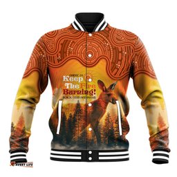 Australian Kangaroo Forests NAIDOC 2024 Baseball Jacket Aboriginal Art Style