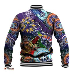 Personalised Storm NAIDOC Week 2024 Baseball Jacket Australia Aboriginal Dot Painting DT02
