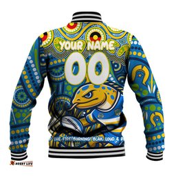 Custom Australia NAIDOC Week 2024 Baseball Jacket Parramatta Eels Mascot Keep The Fire Burning DT02