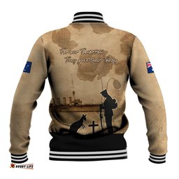 Australia ANZAC Day Baseball Jacket HMAS Sydney I Chatham-Class Light Cruiser