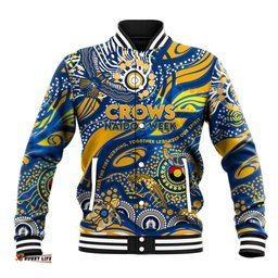 Custom NAIDOC Week 2024 Eagles Baseball Jacket Aboriginal Animals Keep The Fire Burning DT02