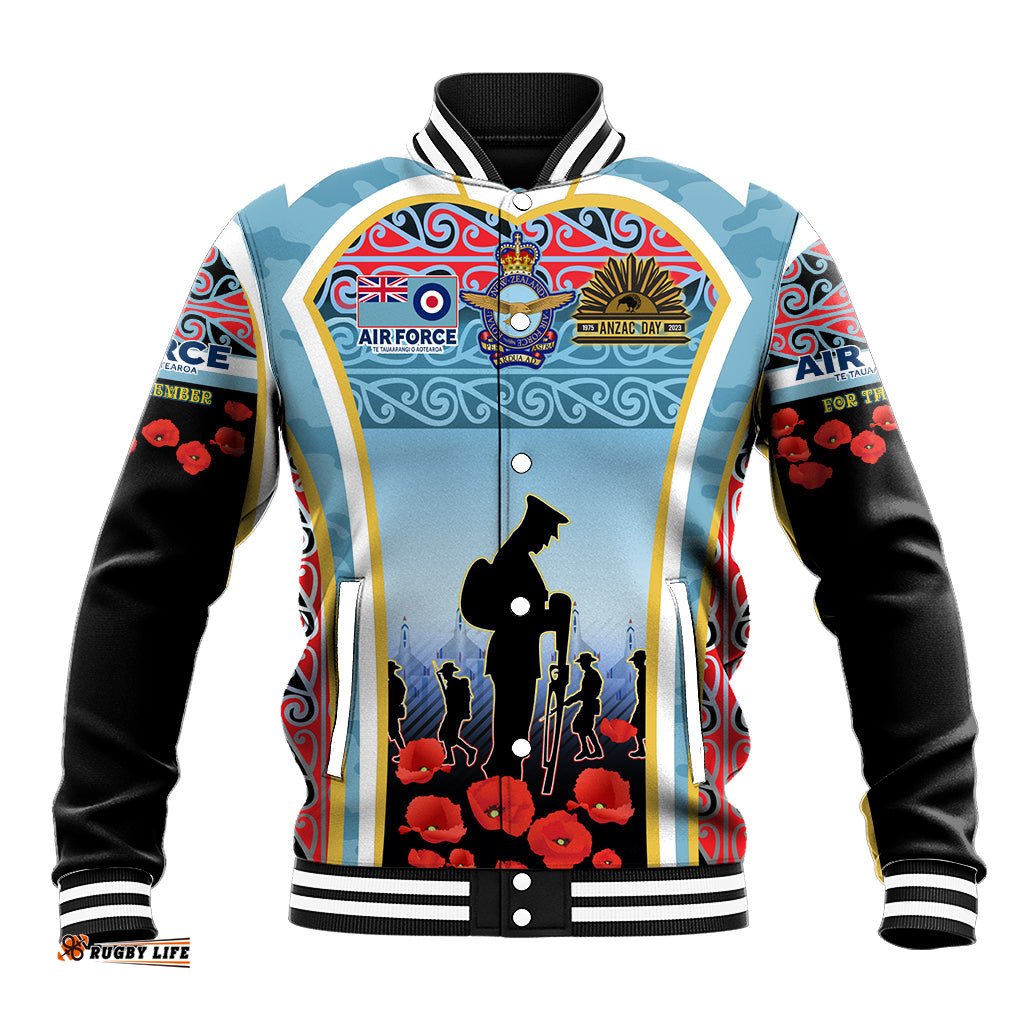 Royal New Zealand Air Force ANZAC Day Baseball Jacket Te Tauaarangi o Aotearoa