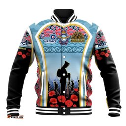 Royal New Zealand Air Force ANZAC Day Baseball Jacket Te Tauaarangi o Aotearoa